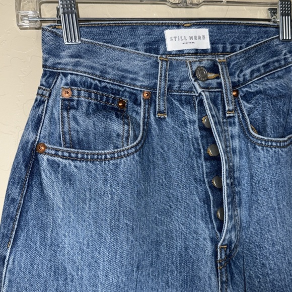 Still Here Cowgirl Women's Blue Straight Leg Jeans - Picture 6 of 11